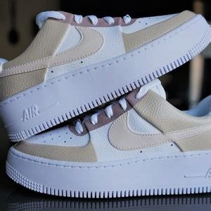 Beige Multicolored Custom Nike Air Force 1 Air Force 1 Etsy