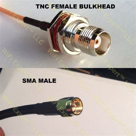 RG400 TNC FEMALE BULKHEAD To SMA MALE Coaxial RF Pigtail Cable RF