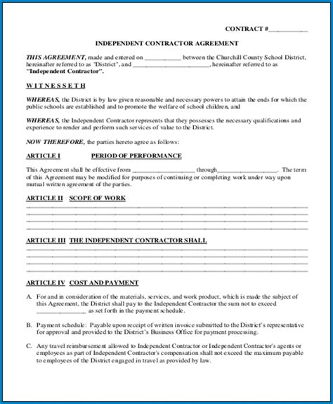 Independent Representative Agreement Template Pdf Template