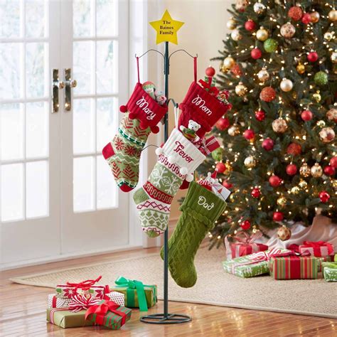 Personalized Metal Christmas Stocking Holder Christmas Stocking