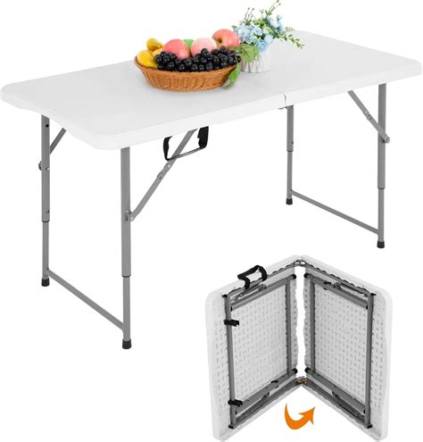 Camping Folding 6 Foot Plastic Table, White - Walmart.com