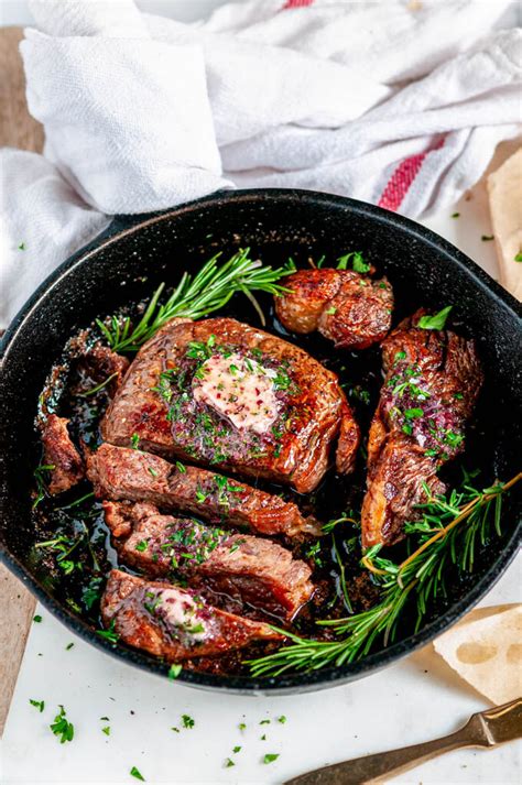 Steak With Red Wine Shallot Butter And Rosemary Recipe The Feedfeed