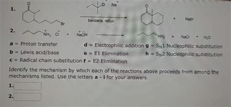 Solved Benzene Refux Nabe A Proton Transfer D Chegg