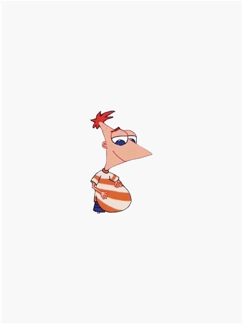 "Pregnant Phineas - Phineas & Ferb" Sticker for Sale by Aidan888 | Redbubble