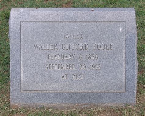 Walter Gifford Poole 1886 1953 Find A Grave Memorial