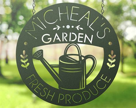 Personalized Cut Metal Garden Signs Indoor Outdoor Tms97 Tom Pham Designs