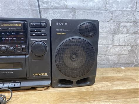 Sony Cfd 510 Boombox Mega Bass Potrable Radiocd Cassette Parts Or Repair Ebay