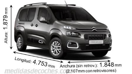 Medidas Citroen Berlingo XL Maletero Y Dimensiones