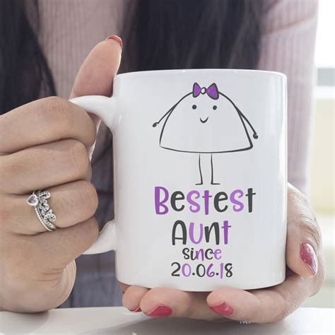 Bestest Aunt Personalised Ceramic Mug By Parsy Card Co
