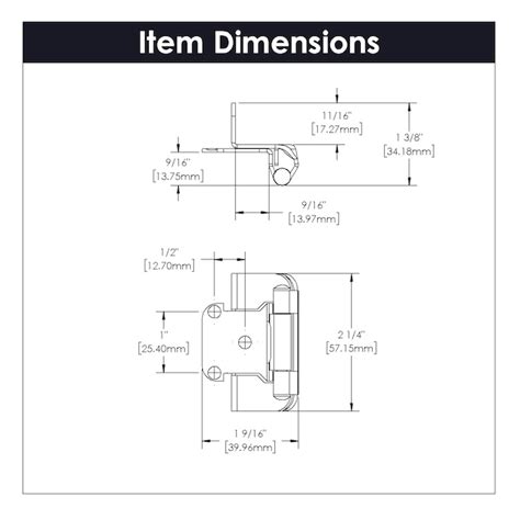 Hickory Hardware 170 Degree 12 In Overlay Semi Wrap Semi Concealed Self Closing Antique Brass