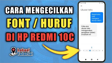 Cara Mengecilkan Font Di HP Xiaomi Redmi 10C YouTube