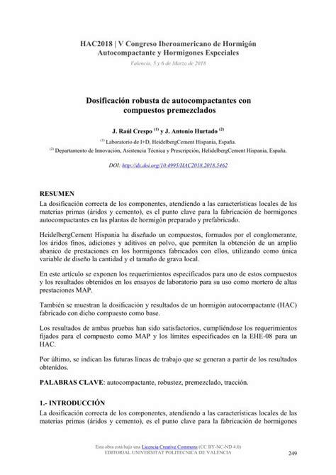 PDF Dosificación robusta de autocompactantes con compuestos DOKUMEN