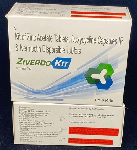 Ziverdo Kit Zinc Acetate Ivermectin And Doxycycline At Rs Strip