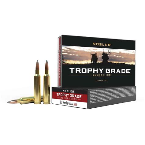 Nosler Trophy Grade Long Range 27 Nosler 165gr Accubond Rifle Ammo 20