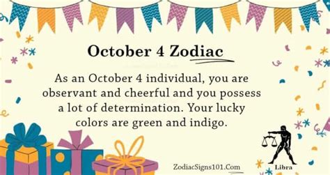 October 4 Zodiac is Libra, Birthdays and Horoscope - ZodiacSigns101