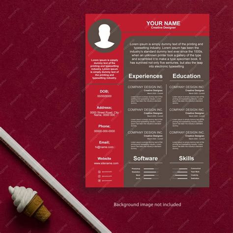 Premium Vector Professional Cv Resume Template Design And Letterhead Vector Illustration