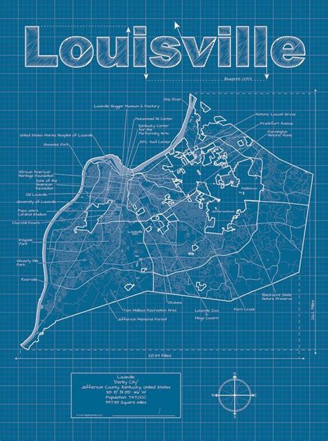 Louisville Map Louisville Street Map Louisville Wall Map | Etsy ...