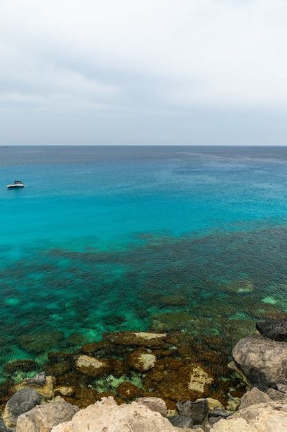 Premium Photo Cyprus Cape Cavo Greco Tourists Sailed On A Motor Boat