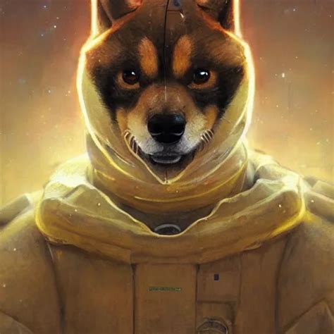 Realistic Anthropomorphic Shiba Inu In Hazmat Suit Stable Diffusion