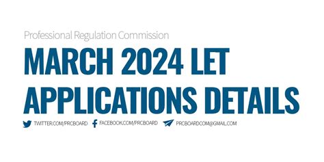 Application For March Let Schedule Deadline Of Filing And