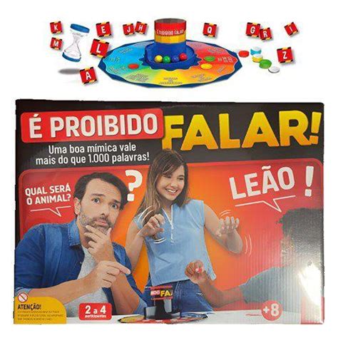 Jogo é proibido falar grow Jogos de Tabuleiro Magazine Luiza