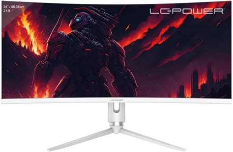 Lc Power 34 Zoll Ultra Wqhd Gaming Curved Monitor 3440x1440 165hz