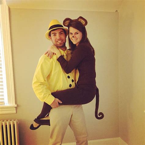 Curious George And Man With The Yellow Hat Couples Costume Cheetah Halloween Costume Halloween