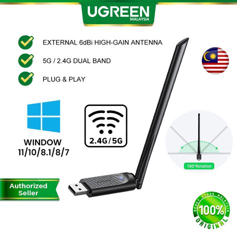 Ugreen Usb Wifi Adapter Desktop Pc 5g 2 4g Receiver Dongle Mini