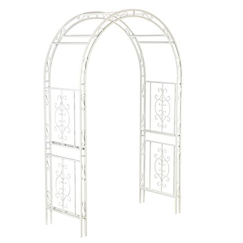 Montebello Iron Garden Arbor White Arbors And Trellises