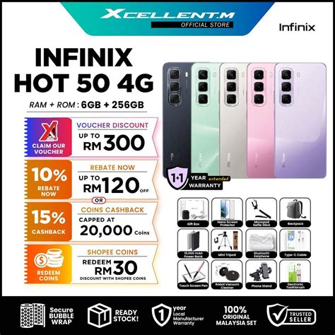 Infinix Hot G Gb Ram Gb Rom Original Infinix Malaysia Shopee Malaysia