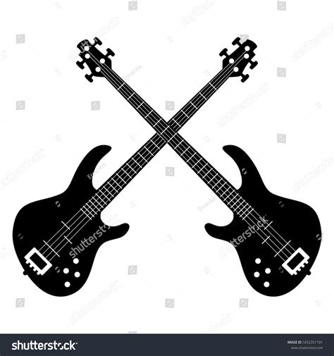 Crossed Guitars Images Stock Photos Vectors Shutterstock