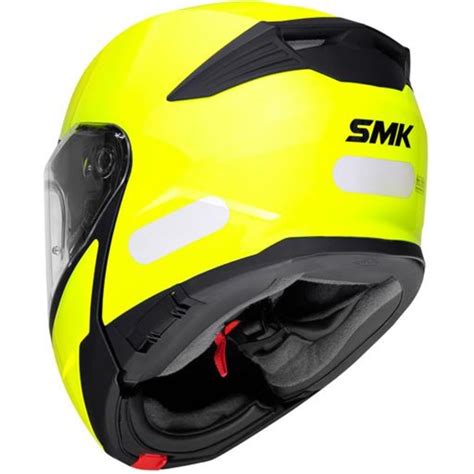 Capacete SMK Gullwing Hivision Amarelo Articulado Grid Motors