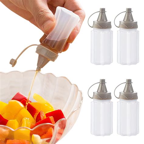 Ikeay Squeeze Bottle Four Jam Bottle Set Barbecue Seasoning Bottle