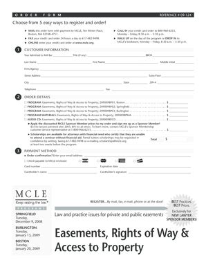 Fillable Online Mcle New Lawyer Easements Rights Of Way Access To