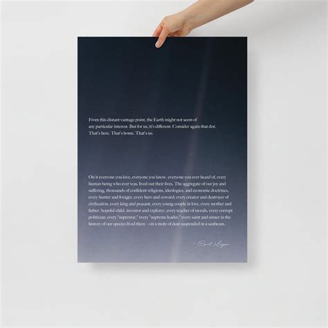 Carl Sagan Pale Blue Dot Revisited 2023 Poster Art Print Consider Again