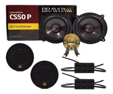 Kit 2 Vias Bravox 5 Pol Cs50p 200w Rms Falante Tweeter 4 Ohm à venda em