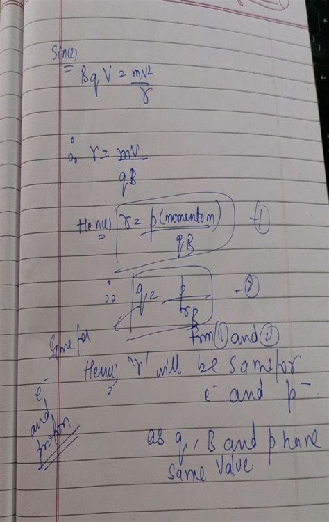 If An Electron And A Proton Having Same Momentum Enter Perpendicularly