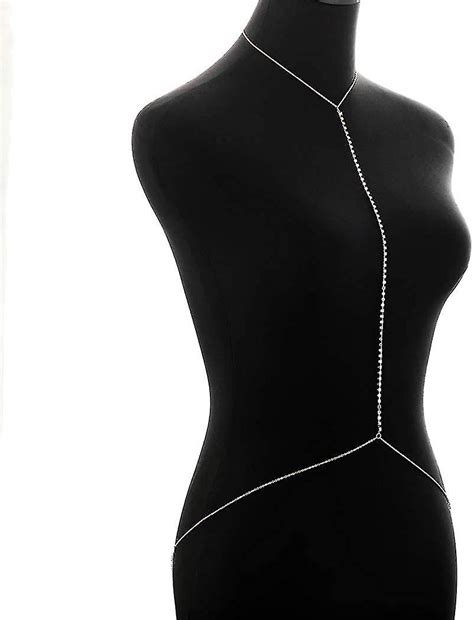 Rhinestone Body Chain Bra Crystal Bikini Body Jewelry Necklace Bikini Sexy Chains Gold