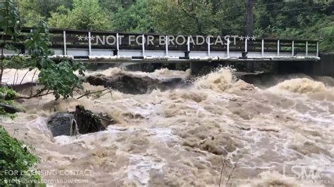 Chimney Rock Nc Flooding On The Broad River From Hurricane