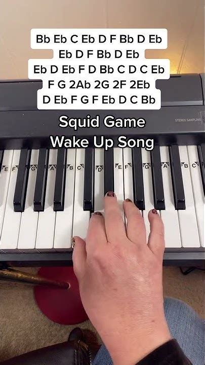 Squid Games Wake Up Song Piano Tutorial 🦑 🔴🔺🟥 ☂ Shorts Squidgame Piano Youtube