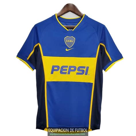 Camiseta Boca Juniors Retro Primera Equipacion 2002 2003 Equipacion De