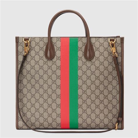 Gucci Tiger Gg Medium Tote Bag In Beige Modesens