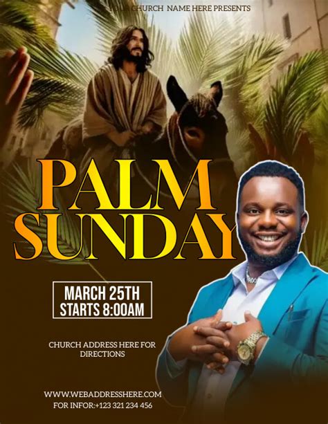 Palm Sunday Service Template Postermywall