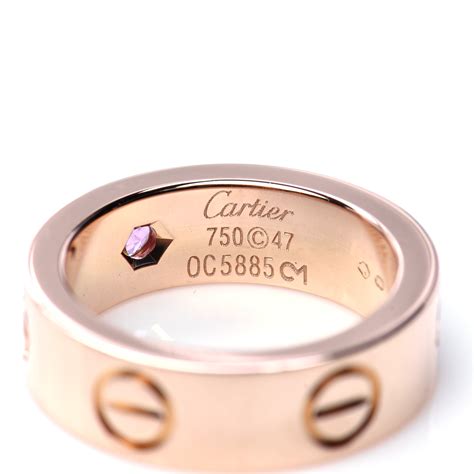 Cartier 18k Pink Gold Pink Sapphire 55mm Love Ring 47 4 742414