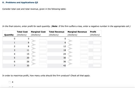 Solved 6 Problems And Applications Q3 Consider Total Cost