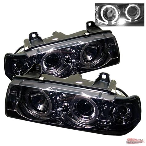 Buy Bmw Series E Dr Smoked Dual Halo Projector Headlights