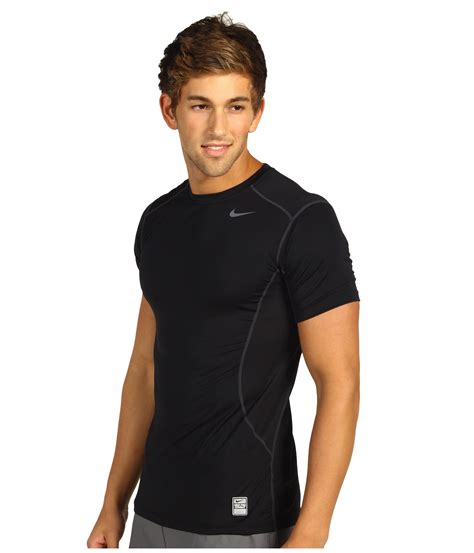 Nike Pro Combat Fitted Ss Crew In Black For Men Lyst