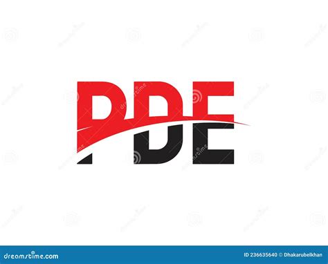 Pde Letter Initial Logo Design Vector Illustration Stock Vector