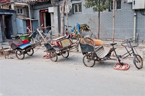 Old rickshaw stock photo. Image of beijing, hutong, broken - 34852778