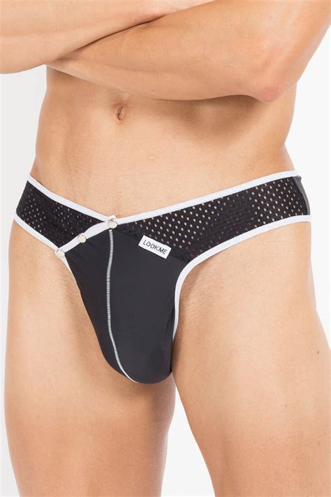 weiß schwarzer Männer String Slips Strings für IHN Club Hot